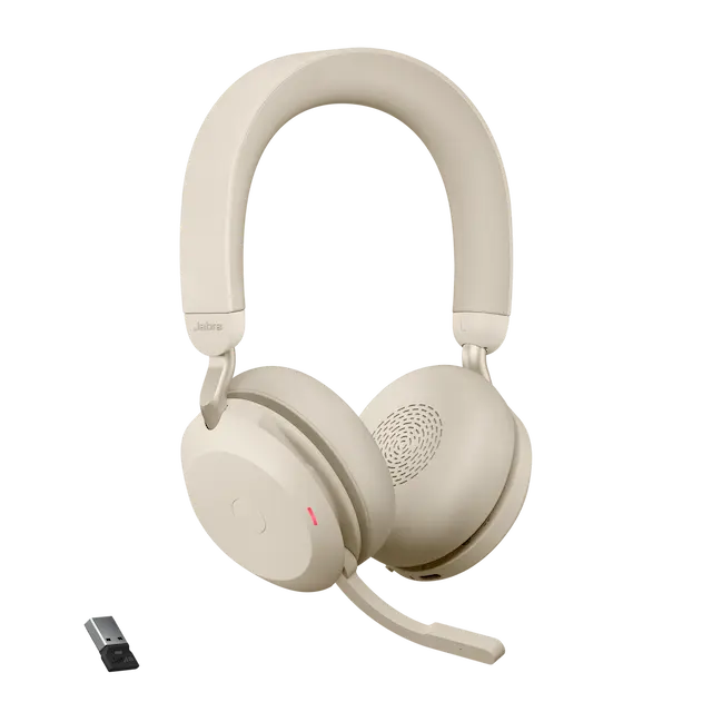 Evolve2 75-USB-A, MS Stereo, Beige