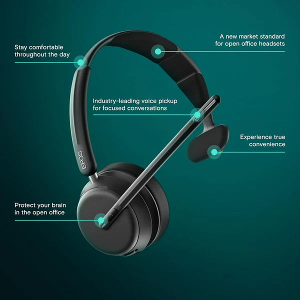 EPOS Impact 1000 Single Speaker Noise Canceling Headset With Mic Teams