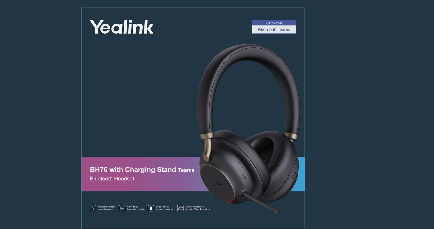 BH76 Plus with Charging Stand Teams Black USB-C/A