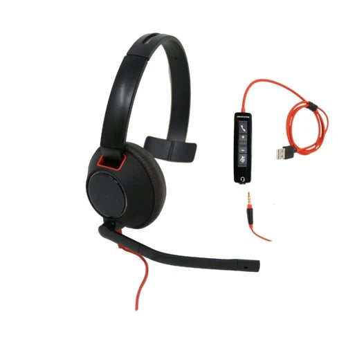 Poly Blackwire 5210 Single Speaker USB Headset + 3.5mm - 8X230AA