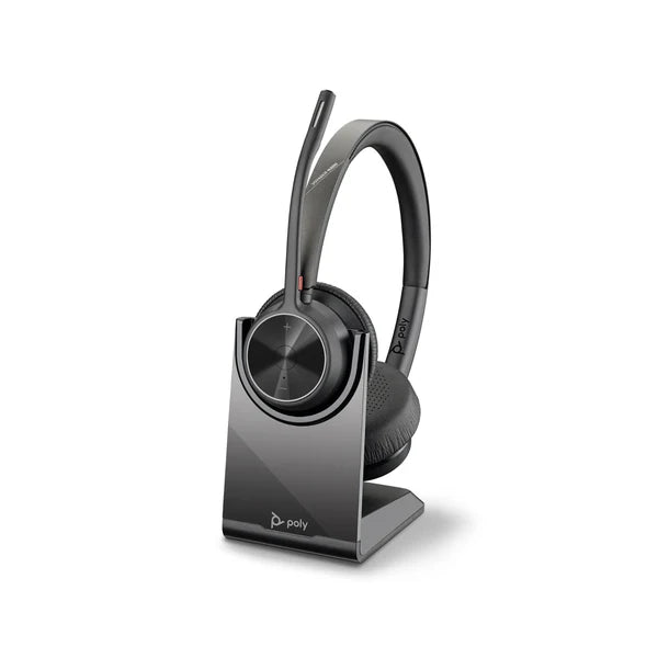 Poly Voyager 4320 UC Dual Speaker Wireless Bluetooth Headset USB-C with Stand