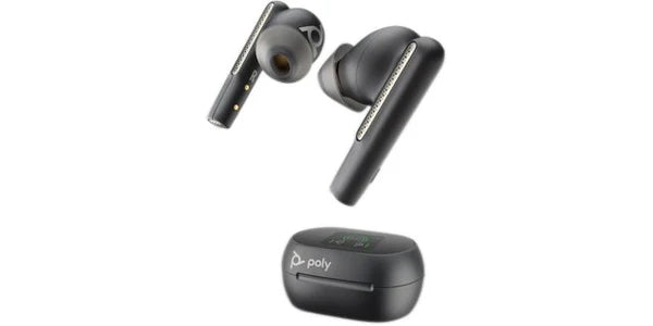 Poly Voyager Free 60 Bluetooth Earbuds Teams USB-C with Touchscreen Case- Graphite Black
