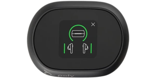 Poly Voyager Free 60 Bluetooth Earbuds Teams USB-C with Touchscreen Case- Graphite Black