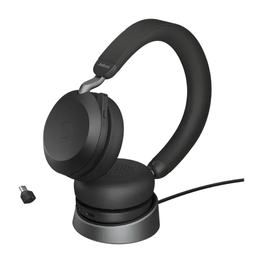Evolve2 75-USB-C, MS Stereo, Stand, Black
