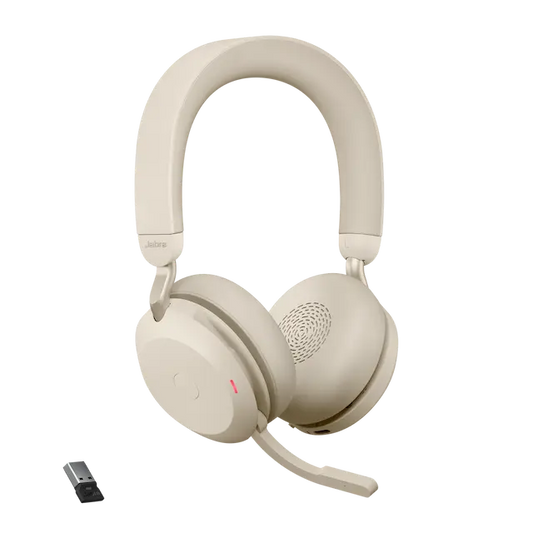 Evolve2 75-USB-A, MS Stereo, Beige