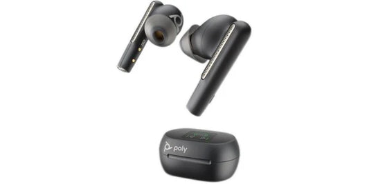 Poly Voyager Free 60 Bluetooth Earbuds Teams USB-A with Touchscreen Case- Graphite Black